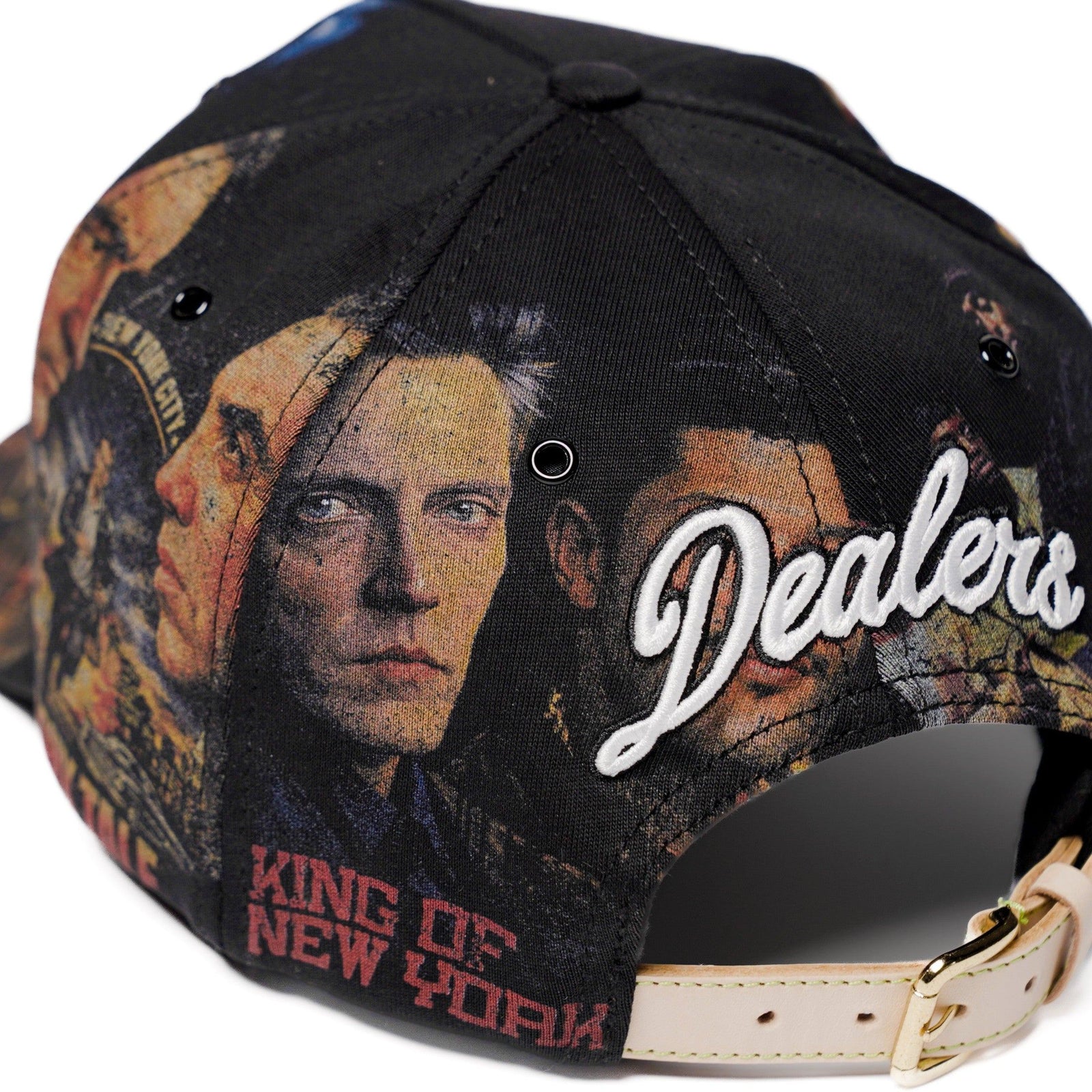 The Classics NY movie-collage snapback — back panel close-up