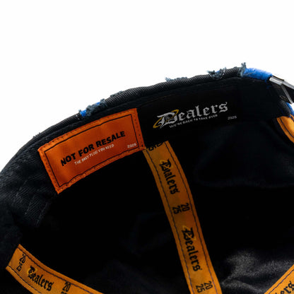 Blue Flames New York embroidered 5-panel snapback hat — The Hat Dealers, view 2