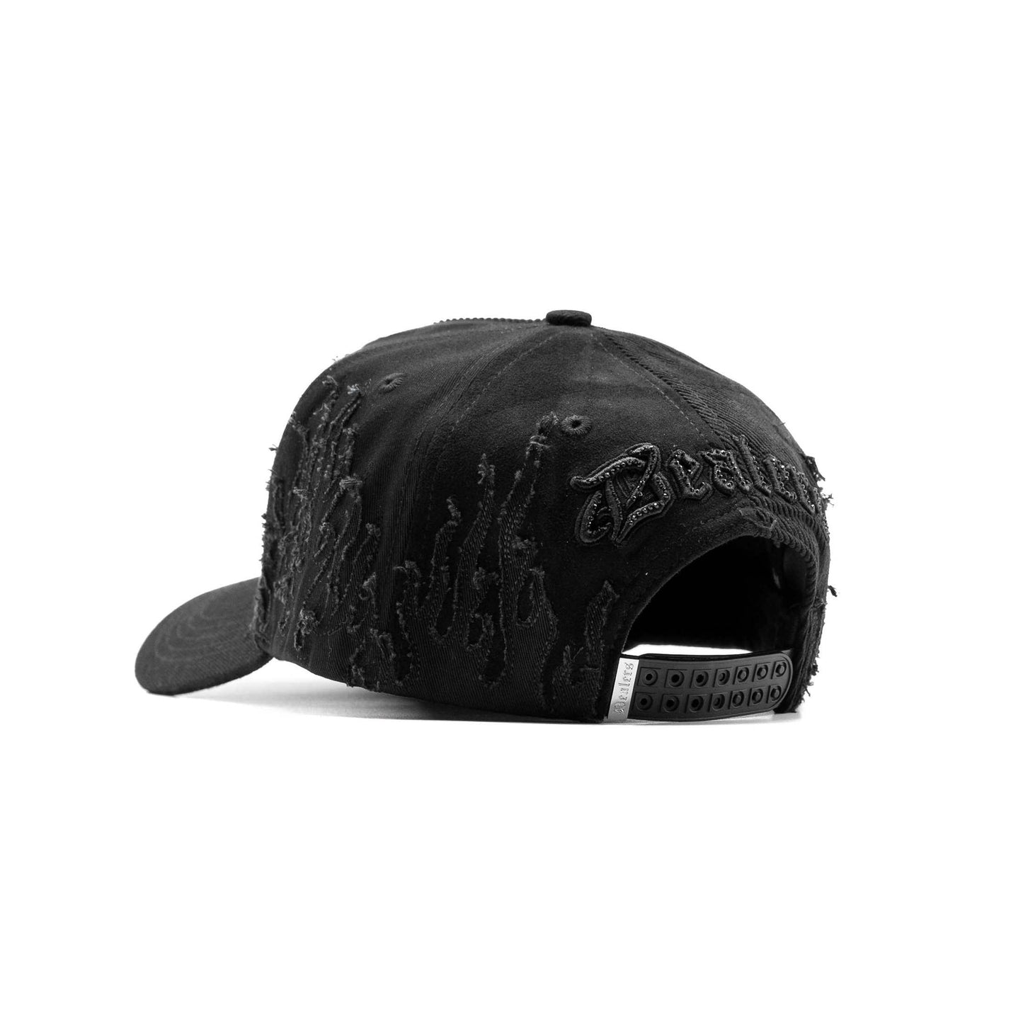 LA Black Flames embroidered 5-panel snapback hat — The Hat Dealers, view 6