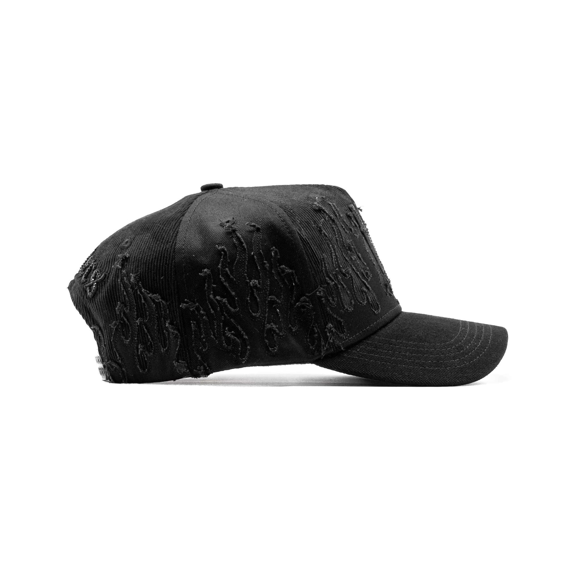 LA Black Flames embroidered 5-panel snapback hat — The Hat Dealers, view 9