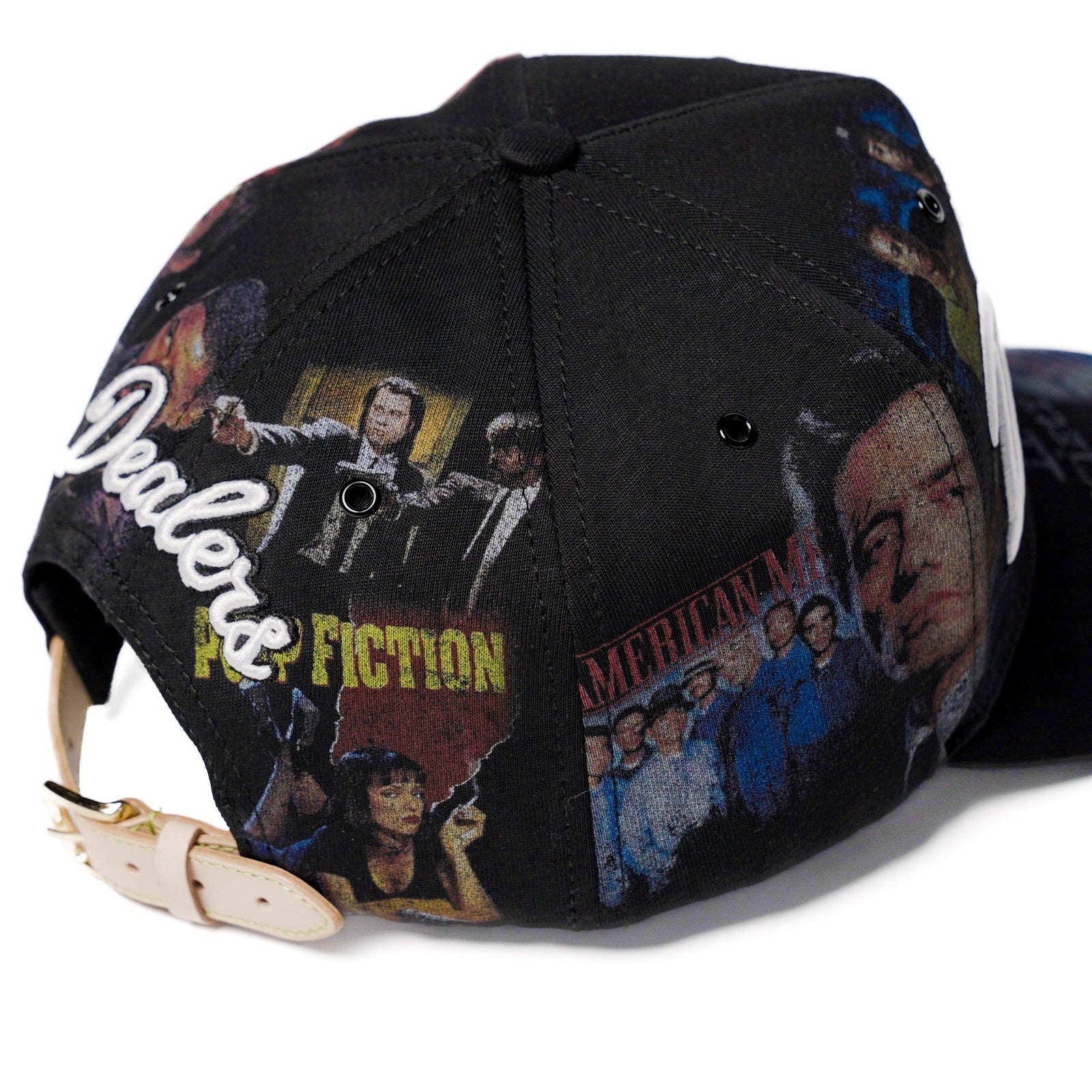 The Classics LA movie-collage snapback, flat brim — back panel print