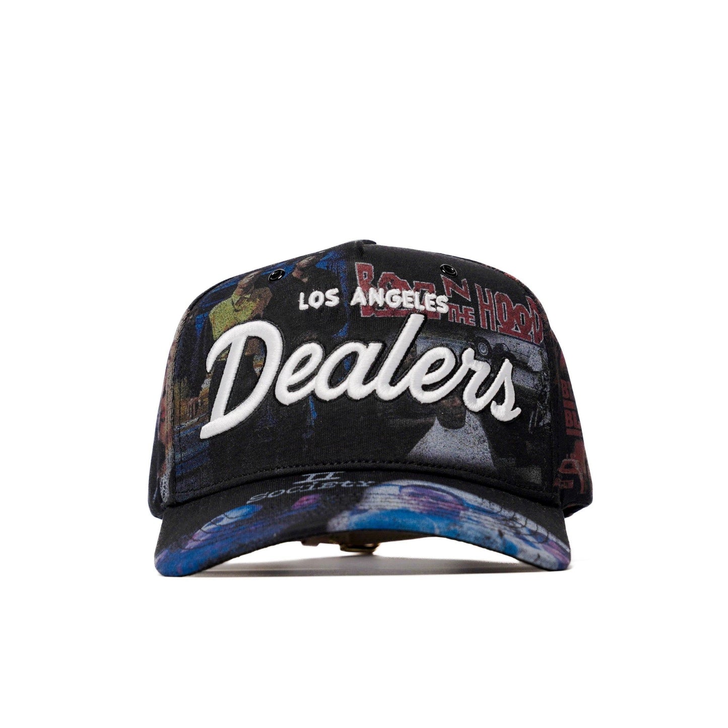 The Classics LA movie-collage snapback — front view