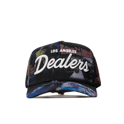 The Classics LA movie-collage snapback — front view