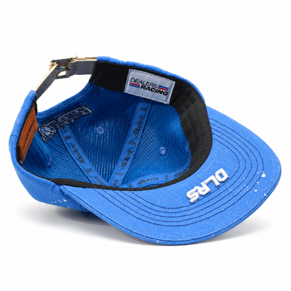 Dealers Unstructured Racing cap from below — DLRS under the brim and labels inside