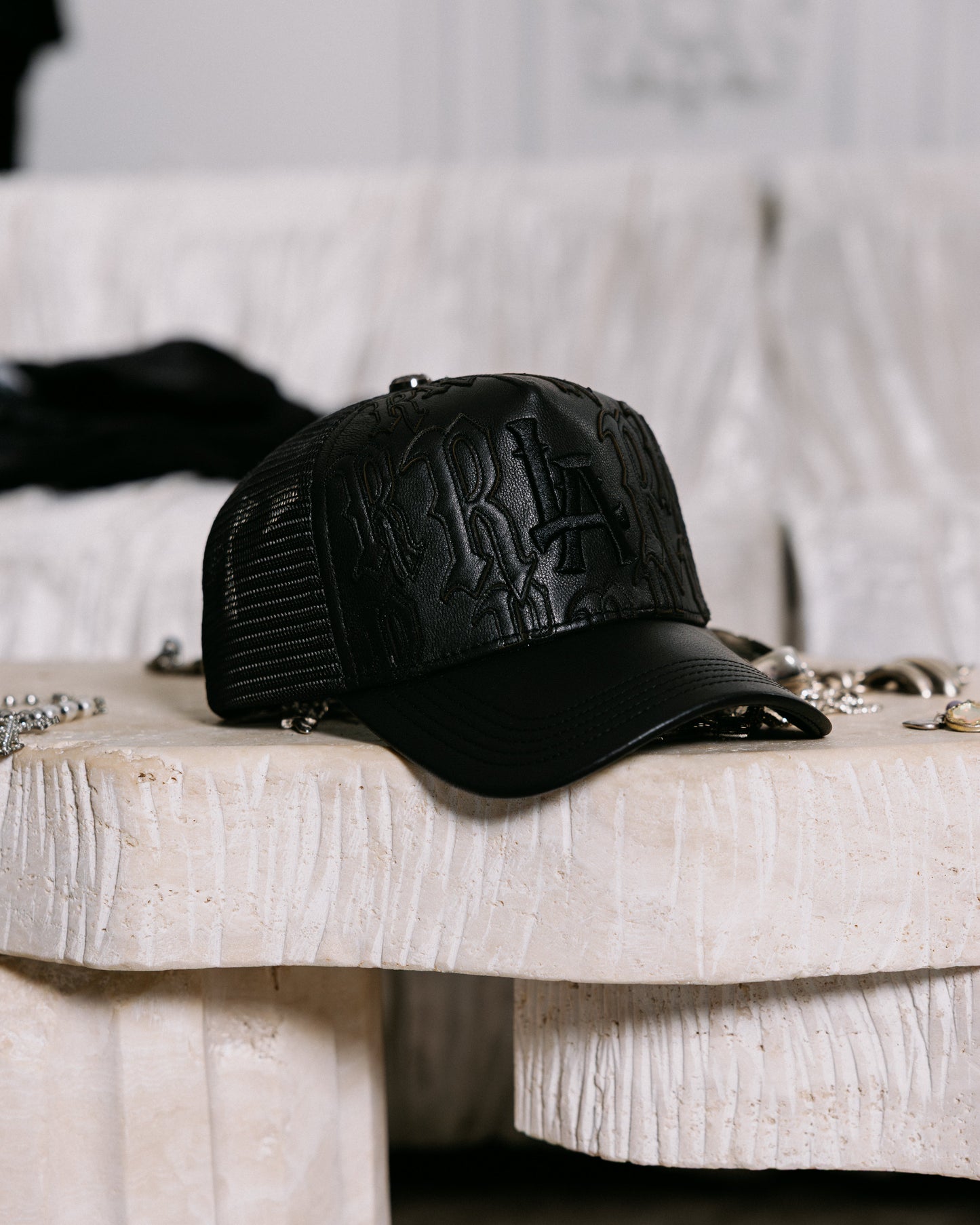 LA Genuine Leather Trucker Hat