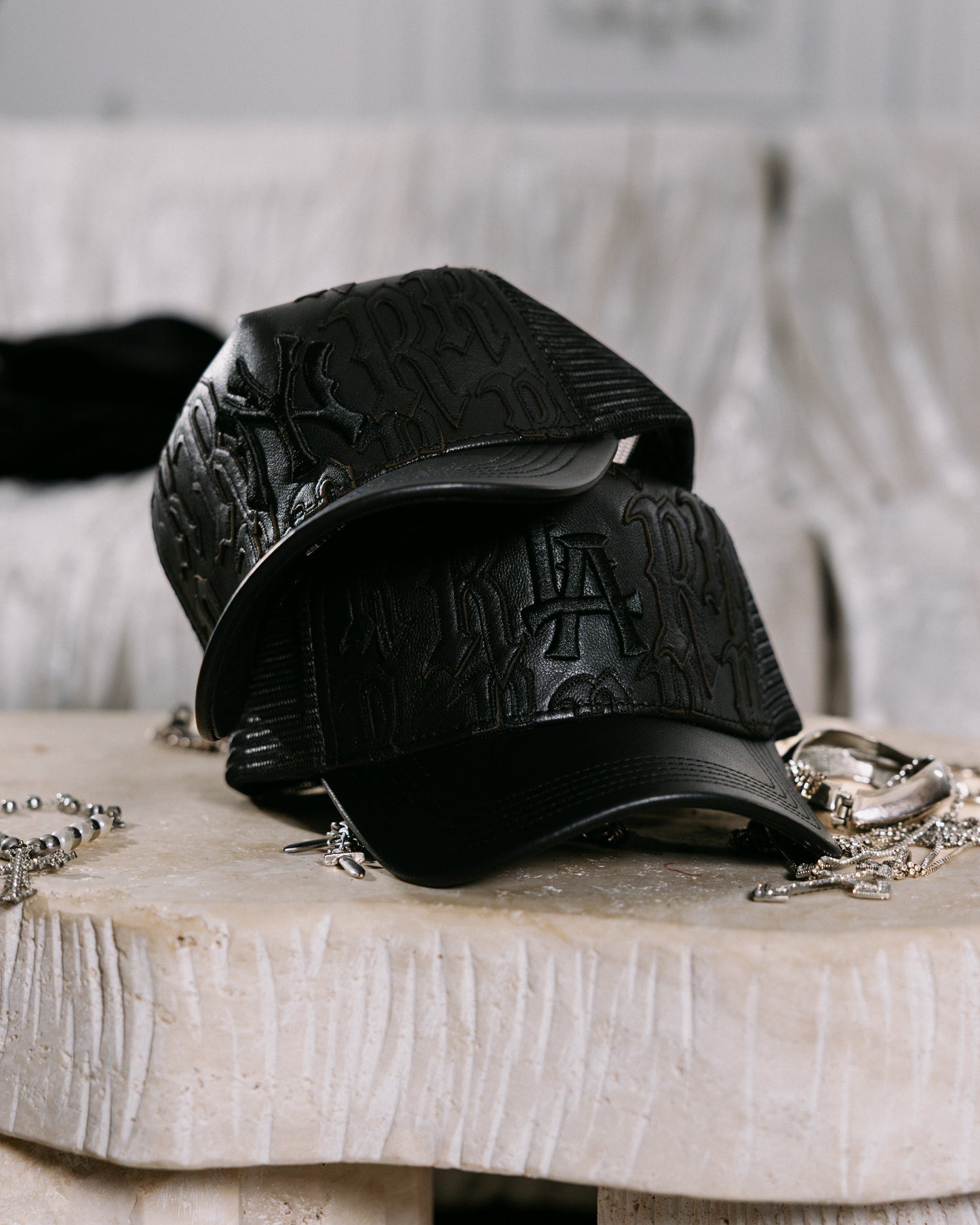 LA Genuine Leather Trucker Hat