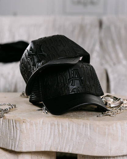NY Genuine Leather Trucker Hat