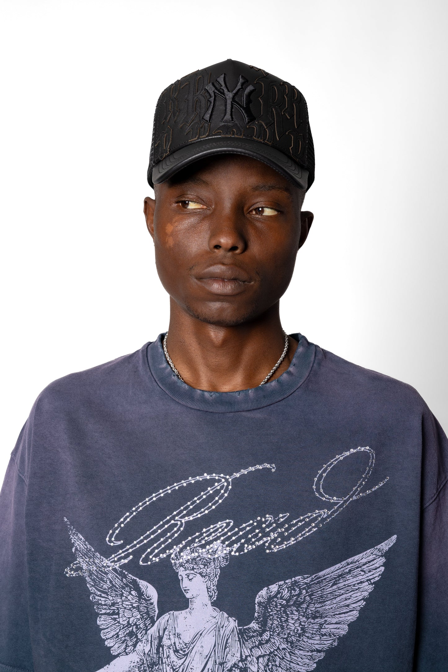 NY Genuine Leather Trucker Hat